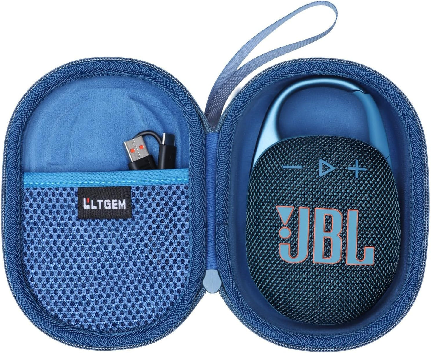 Protective Silicone Carrying Case for JBL Clip 3 Waterproof Portable Speaker - Blue